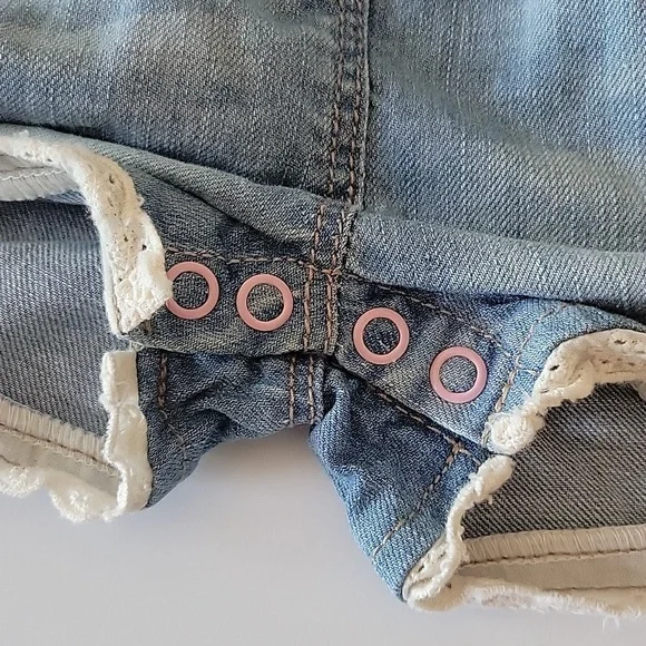 Souris Mini Girl Short Denim Overalls Jumpsuit - Picture 5 of 9